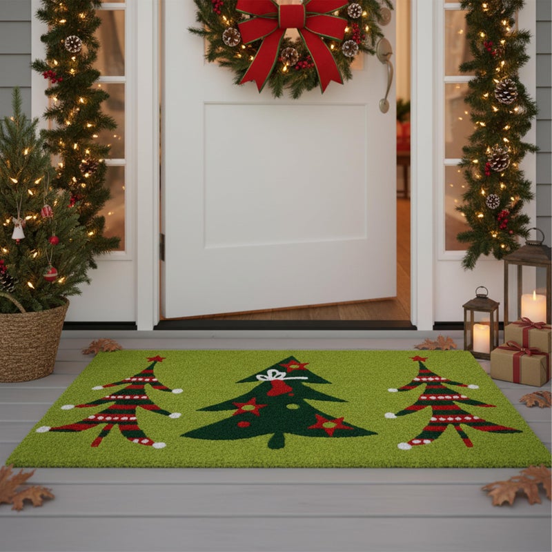 Calloway Mills حصيرة مدخل عيد الميلاد ثلاثية من كالوواي ميلز 120981729، 17" × 29"، متعددة الألوان - Image 3
